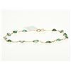 Image 2 : #24-14KT GOLD EMERALD BRACELET