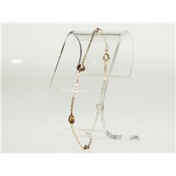 #13-10KT GOLD GARNET BRACELET