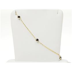 #26-14KT GOLD BLACK DIAMOND BRACELET