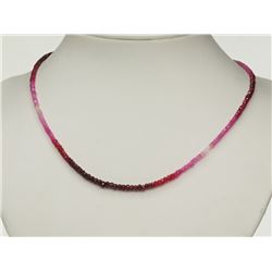 #4-14K YELLOW GOLD RUBY NECKLACE