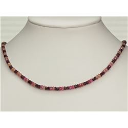 #17-STERLING SILVER SAPPHIRE AND RUBY NECKLACE