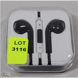 NEW EARBUD HEADPHONES FOR USE WITH ANY DEVICE
