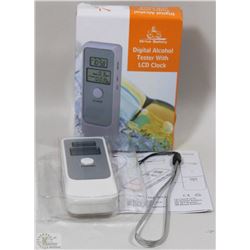 NEW DIGITAL ALCOHOL BREATH TESTER WITH LCD CLOCK