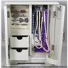 Image 1 : LARGE WHITE JEWELRY BOX WITH CONTENTS