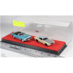 DISPLAY CASE WITH ERTL 1967 CAMARO & 1970