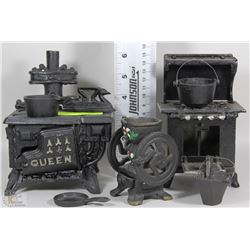 MINI CAST IRON QUEEN STOVE , BLUE BIRD STOVE,