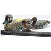 Image 1 : THREE STAMPED HAND CARVED WOODEN PAINTED DUCKS