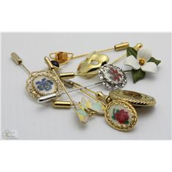 BAG OF STICK PIN BROOCHES