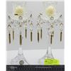 Image 1 : VINTAGE USA CRYSTAL CLEAR CANDLE HOLDERS
