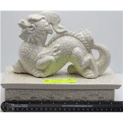 CRACKLE FINISH DRAGON SECRET TREASURES BOX
