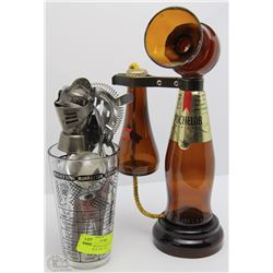 VINTAGE MICHELOB BEER PHONE GLASS LARGE 1983 WITH