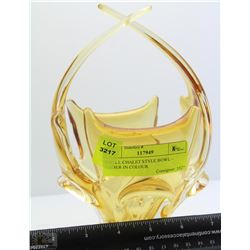 SMALL CHALET STYLE BOWL - AMBER IN COLOUR