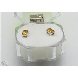 2)NATURAL CITRIN.925 SILVER EARRINGS