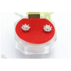 1)CUBIC ZIRCONIA .925 SILVER EARRINGS