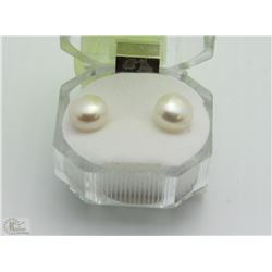 14)FRESH WATER WHITE  PEARL  .925 SILVER EARRINGS