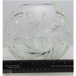 LARGE ESTATE PINWHEEL CRYSTAL BUD VASE