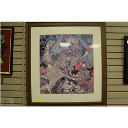 CHECKERED FRAME CANVAS PICTURE 29"X36"