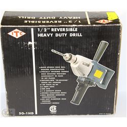 NEW "ITC" 1/2" REVERSIBLE HEAVY DUTY DRILL