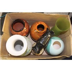 LARGE BOX OF VASES