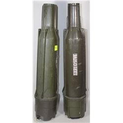SET OF 2 NOVELTY PLASTIC EXPLOSIVE CONTAINERS