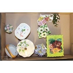 BOX OF BONE CHINA & OTHER ESTATE MISC.