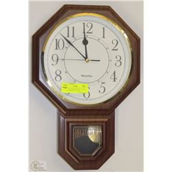 WESTCLOX CHIMING REGULATOR PENDULUM WALL CLOCK