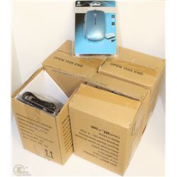 4 CASES OF SLIM OPTICAL WIRED MICE