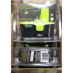 CASE OF FOUR 18V RECHARGEABLE BATTERIES