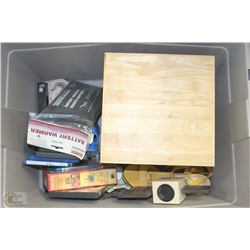 TOTE WITH WOODEN BOX INCLUDING COFFEE PRESS, NEW