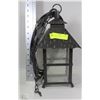 Image 1 : BLACK WROUGHT IRON OUTDOOR HANGING LANTERN