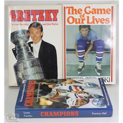 3 GRETZKY BOOKS 1988