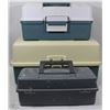 Image 1 : LOT OF 3 PLANO FISHING TACKLE BOXES -VARIOUS SIZES