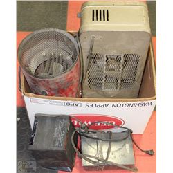 BOX WITH ASSORTED HEATERS