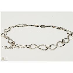 #3-STERLING SILVER DIAMOND INFINITY DESIGN