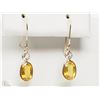 Image 1 : #4-14K YELLOW GOLD YELLOW & WHITE SAPPHIRE DROP