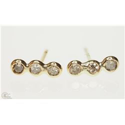#5-14K YELLOW GOLD DIAMOND EARRINGS
