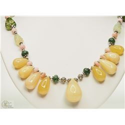 #12-STERLING SILVER OPAL, PRENITE, & TSAVORITE