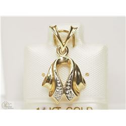 #26-10K YELLOW GOLD DIAMOND JACKET DESIGN PENDANT