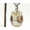 Image 1 : #36-STERLING SILVER LARGE SMOKEY QUARTZ PENDANT