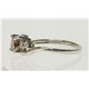Image 2 : #38-14K WHITE GOLD ORANGISH-BROWN DIAMOND &