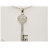 Image 1 : #39-STERLING SILVER DIAMOND KEY DESIGN PENDANT