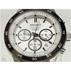 #45-SEIKO CHRONOGRAPH WR 100 STAINLESS STELL/