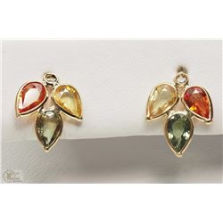 #47-14K YELLOW GOLD FANCY COLOUR SAPPHIRE &