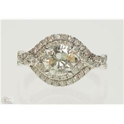 #49-14K WHITE GOLD DIAMOND RING W/ 64 BRILLIANT