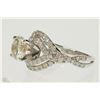 Image 2 : #49-14K WHITE GOLD DIAMOND RING W/ 64 BRILLIANT