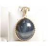 Image 1 : #57-14K YELLOW GOLD SAPPHIRE PENDANT