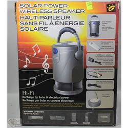 SOLAR POWER WIRELESS SPEAKER