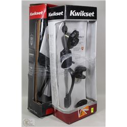 PAIR OF KWIKSET ENTRANCE DOOR HANDLE & LOCK SETS