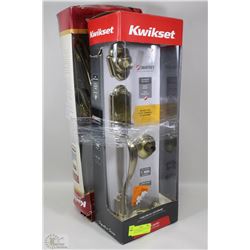 PAIR OF KWIKSET ENTRANCE DOOR HANDLE & LOCK SETS