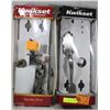 Image 1 : PAIR OF KWIKSET ENTRANCE DOOR HANDLE & LOCK SETS